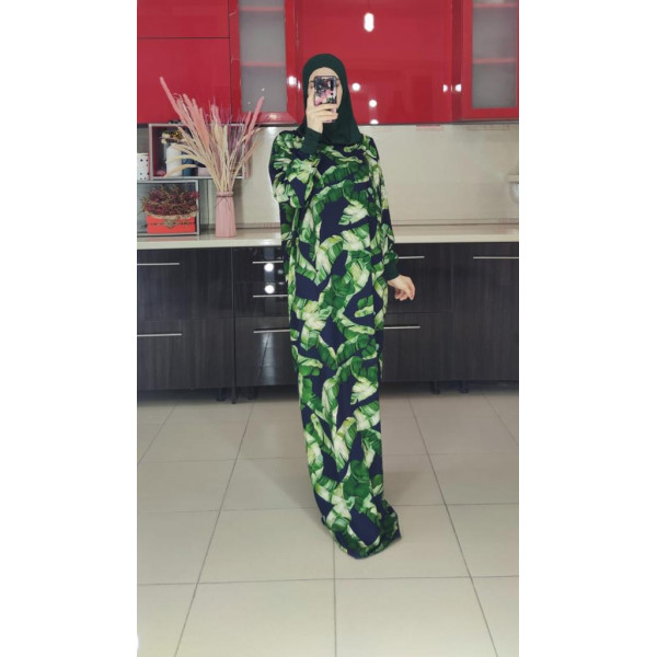 Платье для намаза «Зеленые листья»